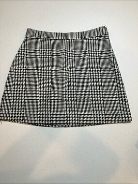 Forever 21 Black & White Plaid Mini Skirt